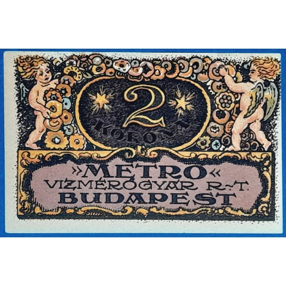 1920.  2 Korona UNC "METRO" vízmérőgyár RT