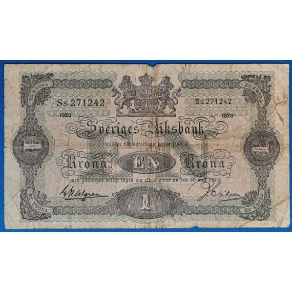 1920. 1 Krona VG