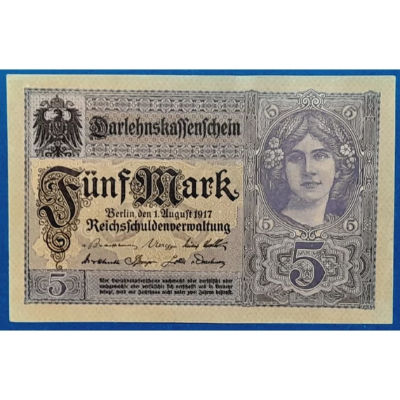 1917. 5 Mark AUNC