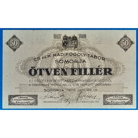 1916. 50 Fillér Somorja - GOTTONUMIZMATIKA