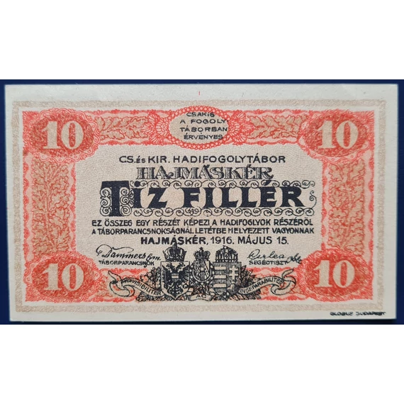 Hajmáskér  1916. 10 Fillér UNC