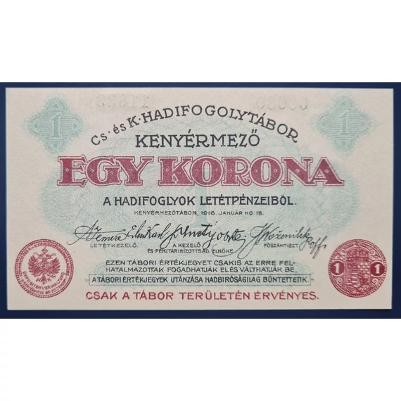 Kenyérmező  1916. 1 Korona UNC