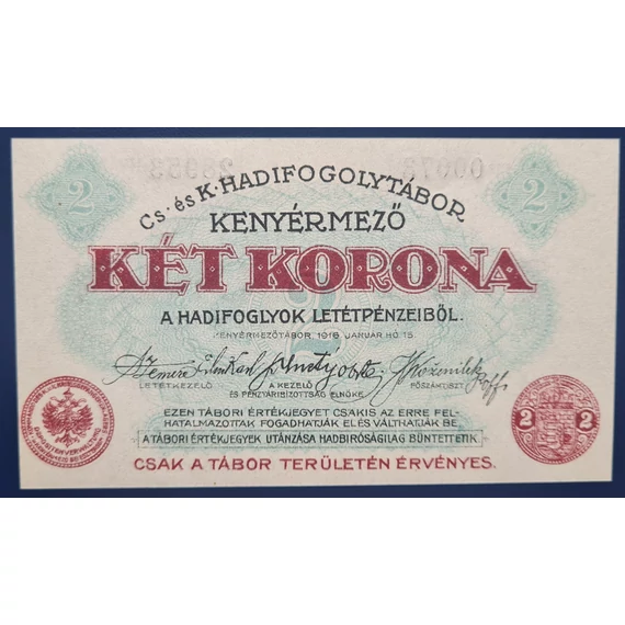 Kenyérmező  1916. 2 Korona UNC
