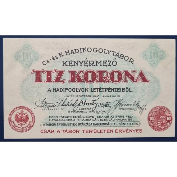 Kenyérmező  1916. 10 Korona UNC
