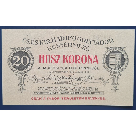 Kenyérmező  1916. 20 Korona EF+