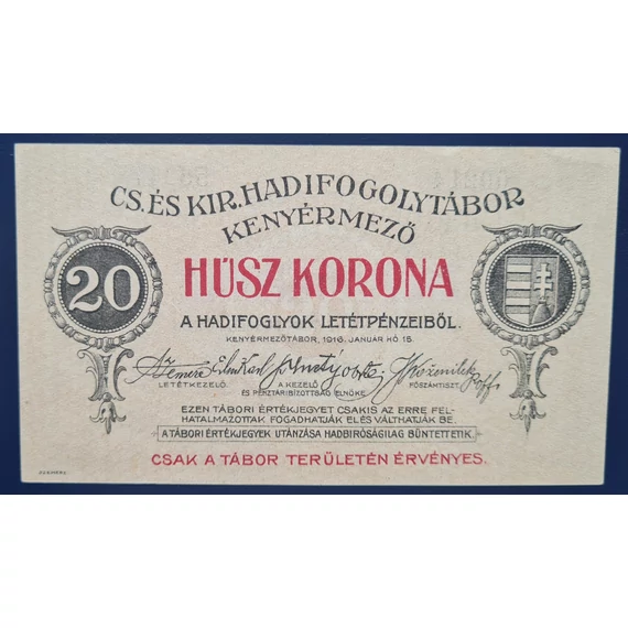 Kenyérmező  1916. 20 Korona AUNC