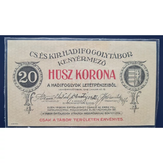 Kenyérmező  1916. 20 Korona AUNC