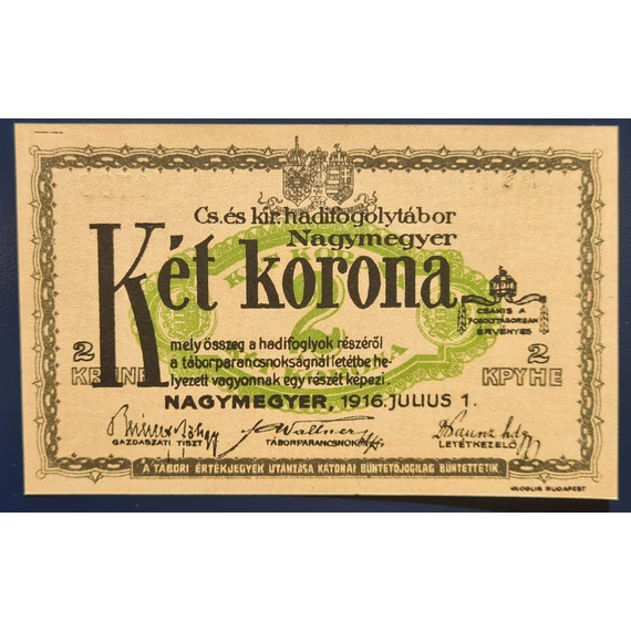 Nagymegyer 1916. 2 Korona UNC
