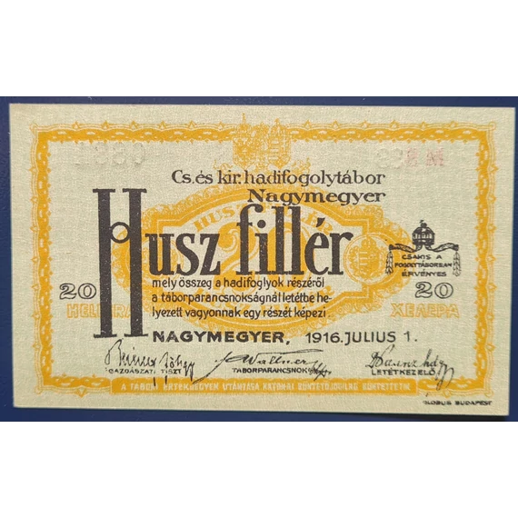 Nagymegyer 1916. 20 Fillér UNC