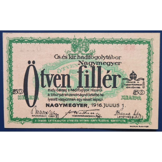 Nagymegyer 1916. 50 Fillér UNC