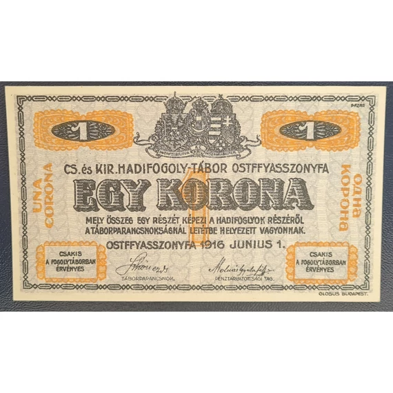 Ostffyasszonyfa 1916. 1 Korona UNC