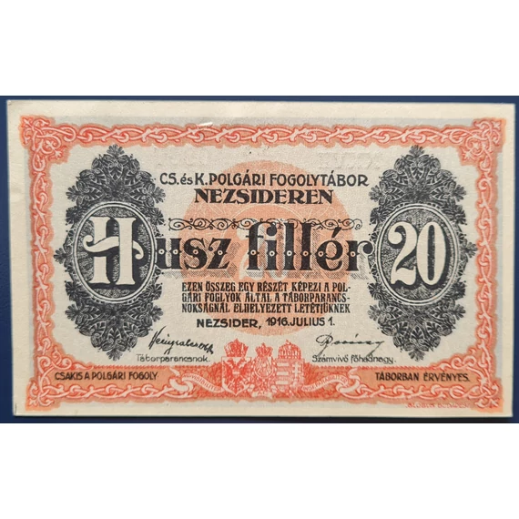 Nezsideren 1916. 20 Fillér UNC