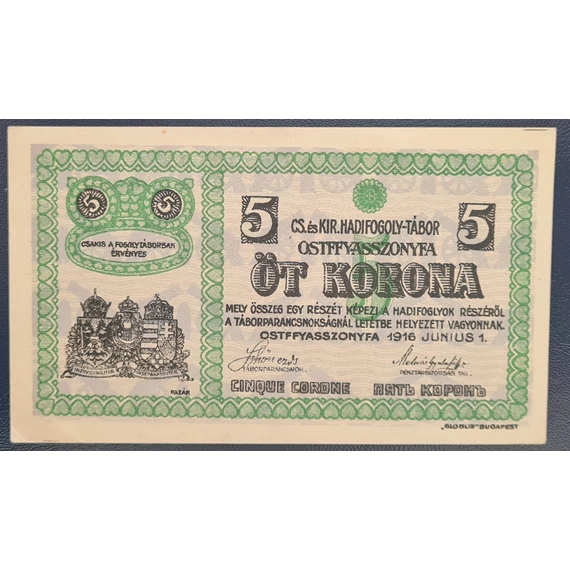 Ostffyasszonyfa 1916. 5 Korona UNC