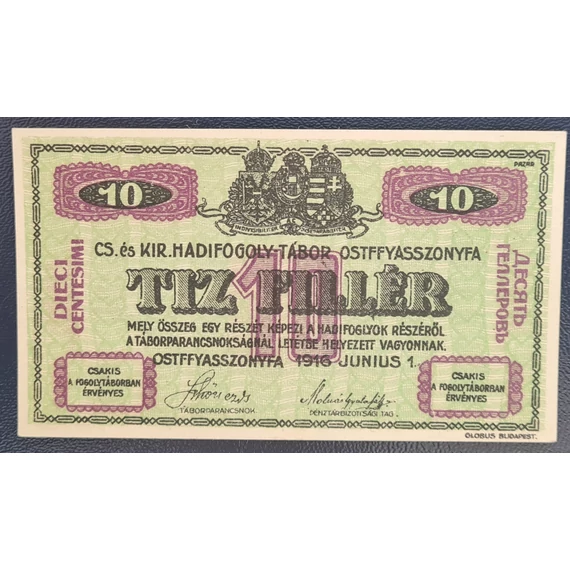 Ostffyasszonyfa 1916. 10 Fillér UNC