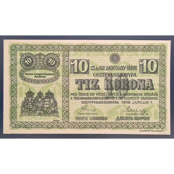 Ostffyasszonyfa 1916. 10 Korona UNC