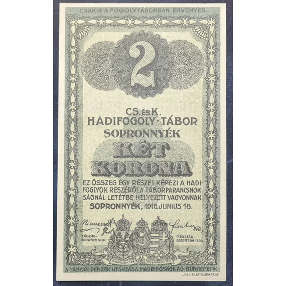 Sopronnyék 1916. 2 Korona UNC