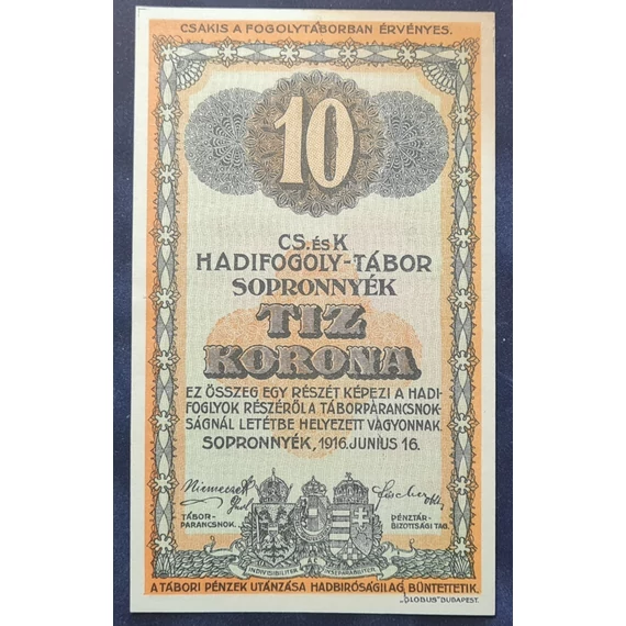 Sopronnyék 1916. 10 Korona UNC