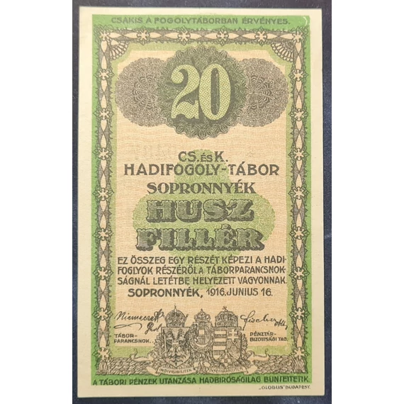Sopronnyék 1916. 20 Fillér AUNC+