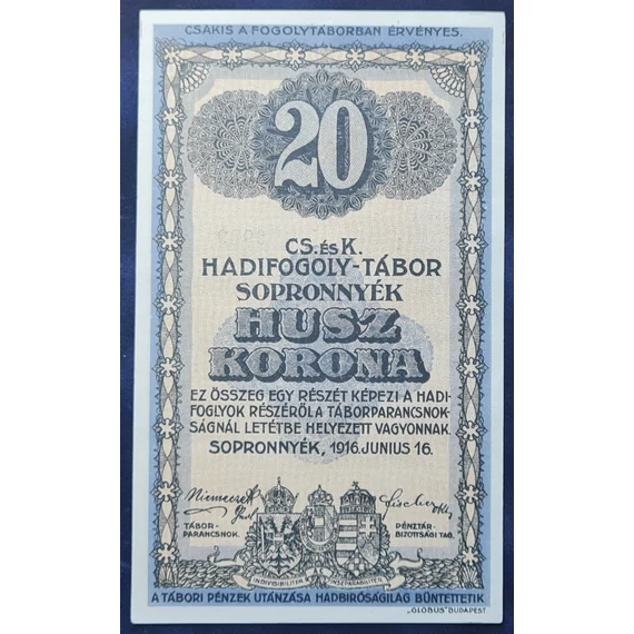 Sopronnyék 1916. 20 Korona UNC