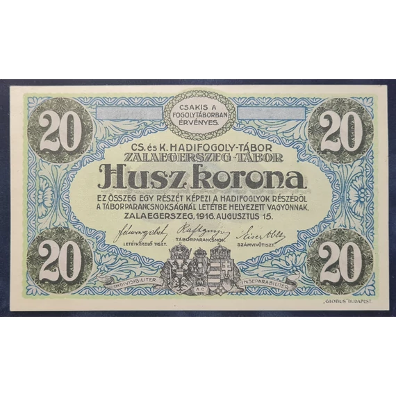 Zalaegerszeg 1916. 20 Korona AUNC