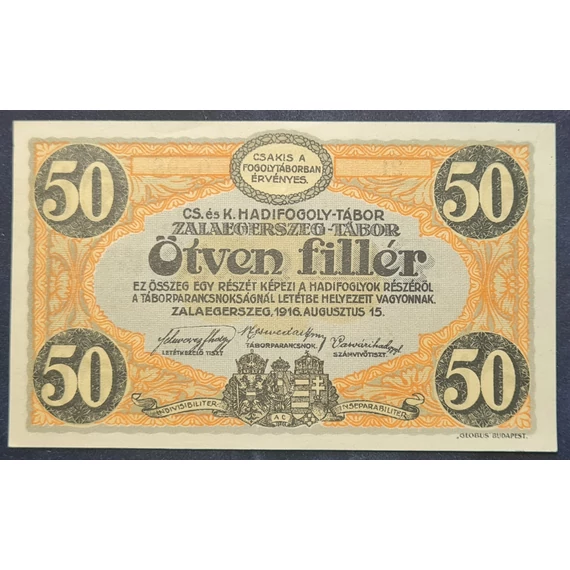 Zalaegerszeg 1916. 50 Fillér UNC