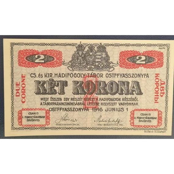 Ostffyasszonyfa 1916. 2 Korona UNC
