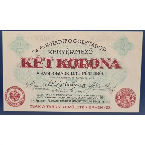 Kenyérmező  1916. 2 Korona UNC