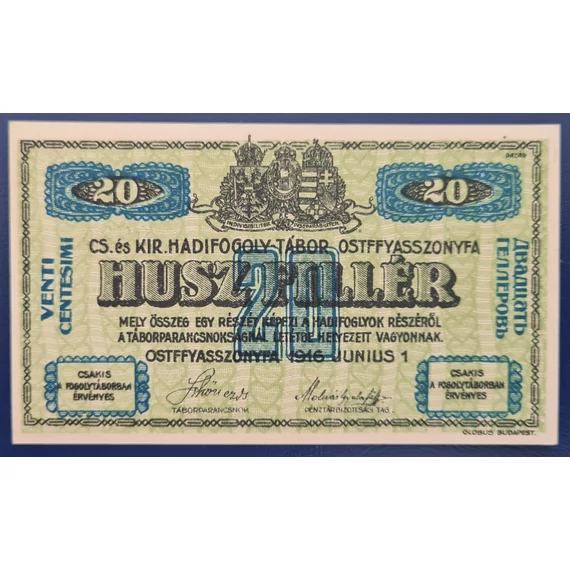 Ostffyasszonyfa 1916. 20 Fillér UNC