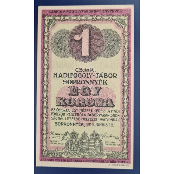 Sopronnyék 1916. 1 Korona UNC