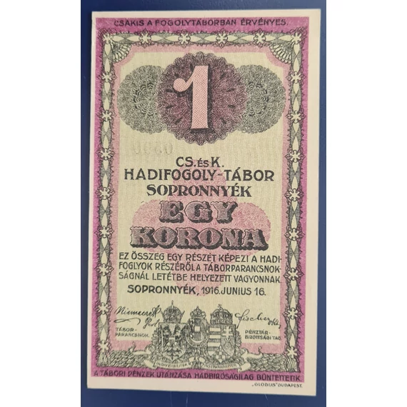 Sopronnyék 1916. 1 Korona UNC