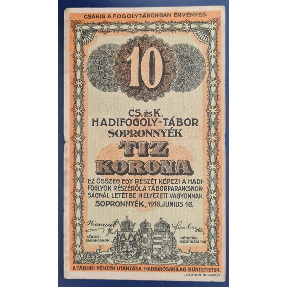 Sopronnyék 1916. 10 Korona VF