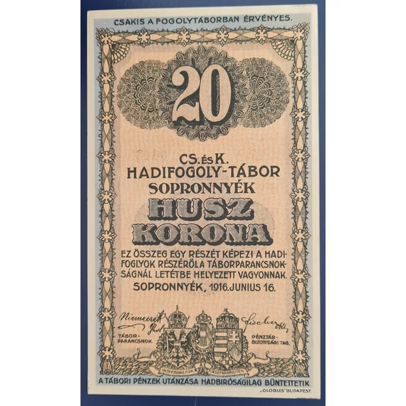 Sopronnyék 1916. 20 Korona UNC