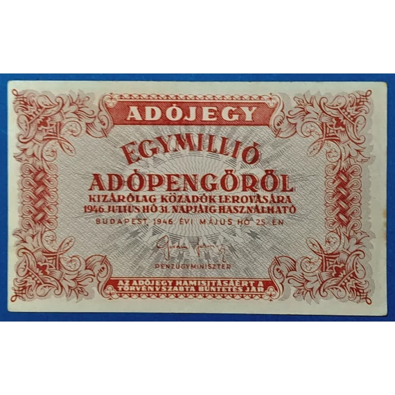 1946. 1.000.000 Adópengő AUNC