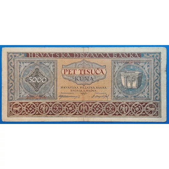 1943. 5.000 Kuna F