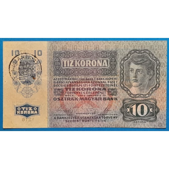 1915. 10 Korona F "Román felülbélyegzéssel"