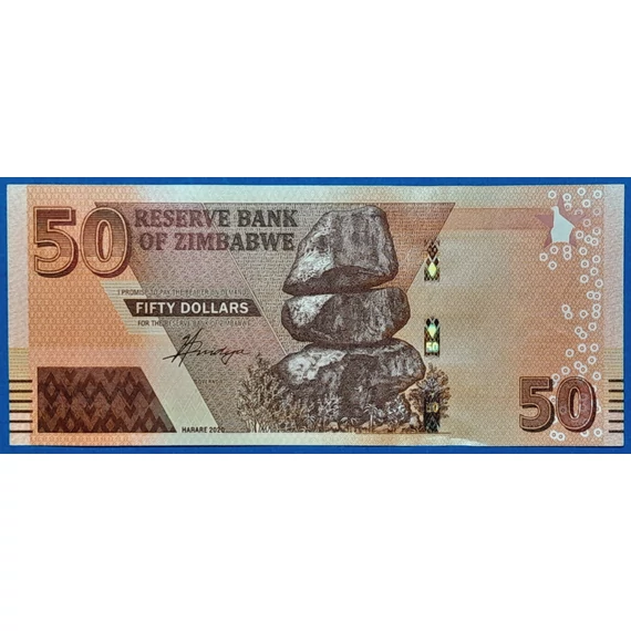2020.  50 Dollars  UNC
