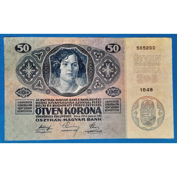 1914. 50 Korona VF előoldal