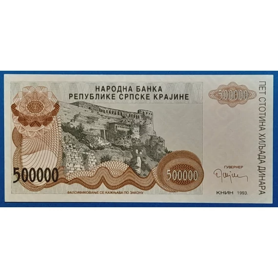 1993. 500.000 Dinara - GOTTONUMIZMATIKA