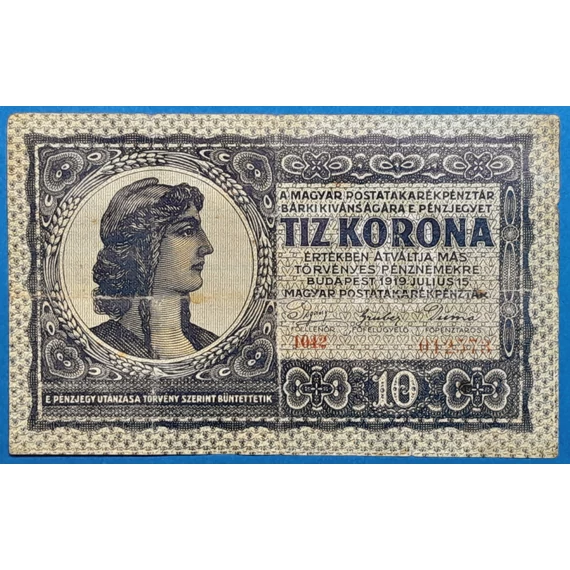 1919. 10 Korona - GOTTONUMIZMATIKA