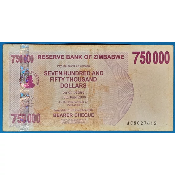 2007. 750.000 Dollars F