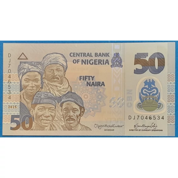 2025. 50 Naira UNC Polymer