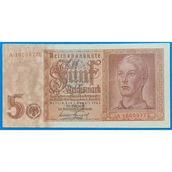 1942. 5 Reichsmark AUNC