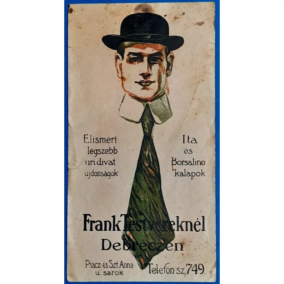 "Frank Testvérek" számolócédula F-
