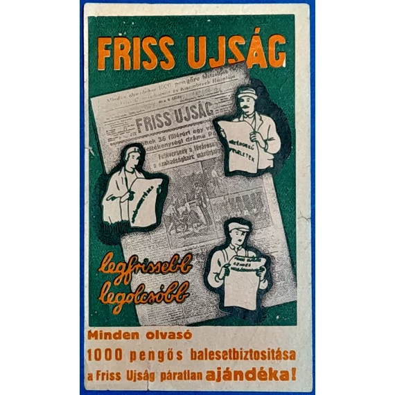 "Friss Újság" számolócédula F