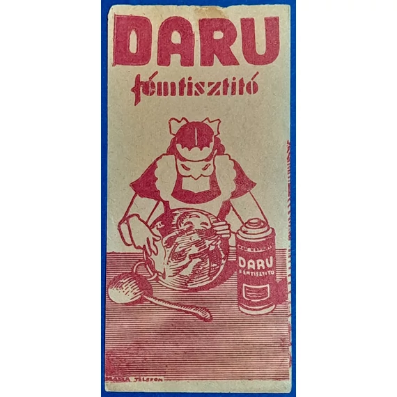 "Daru" fémtisztító számolócédula F