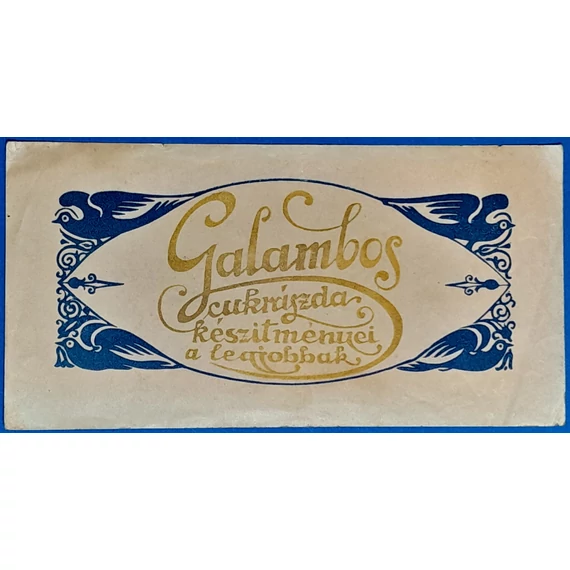 "Galambos Cukrászda" számolócédula F