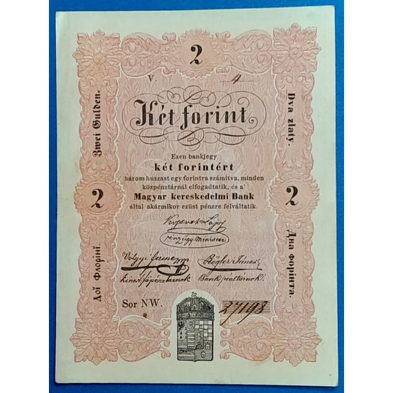 2 forint 1848 – Eredeti Kossuth-bankó a szabadságharc idejéből GOTTO