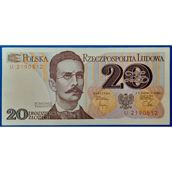 20 Lengyel Złoty (1982) – Romuald Traugutt Bankjegy GOTTO NUMIZMATIKA