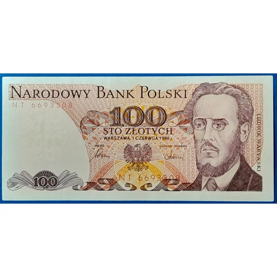 Lengyel 100 Złotych bankjegy (1986) - Ludwik Waryński GOTTO 