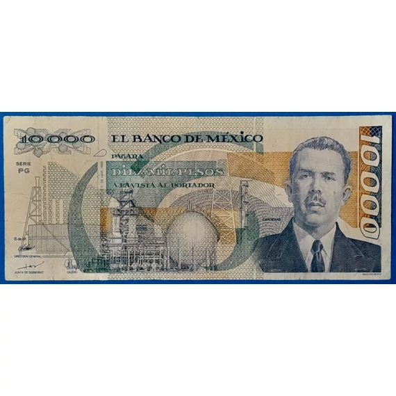 10.000 Mexikói Peso (1989) - Lázaro Cárdenas bankjegy GOTTO 